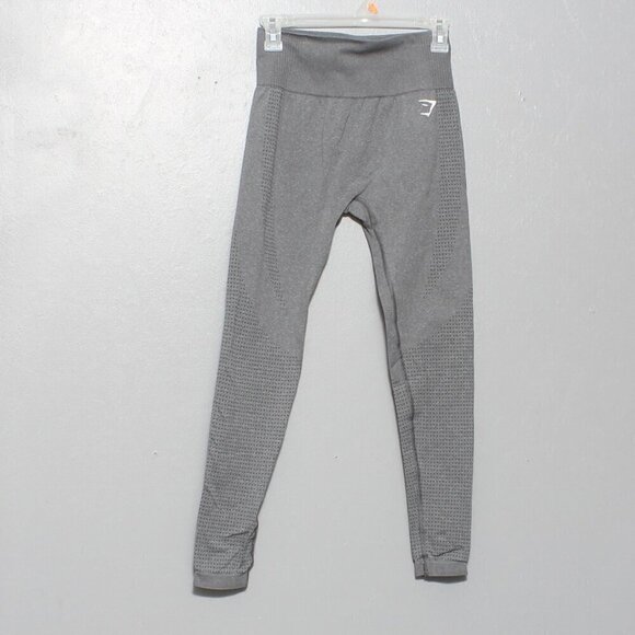 Gymshark Women's Vita Seamless 2.0 Leggings Grey full length compression - Picture 1 of 9